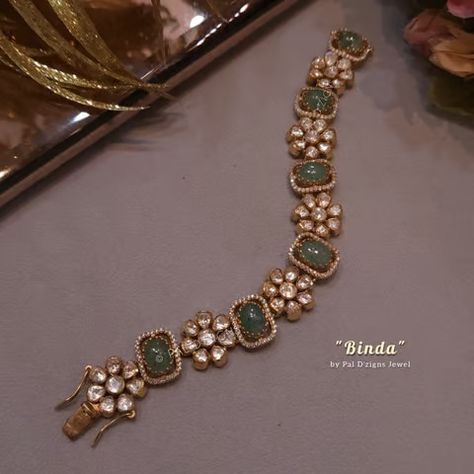 Binda Moissanite Polki Bracelet Polki Bracelet, Moissanite Jewellery, Polki Bangles, Indian Bridal Jewellery, Indian Jewelry Sets, Polki Jewellery, Moissanite Jewelry, Baby Art, Bridal Shop