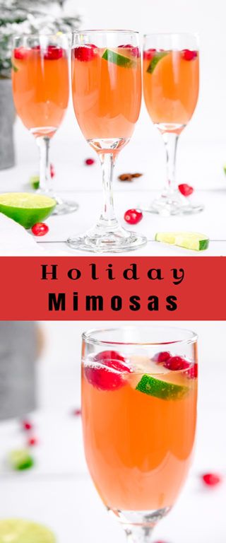 Holiday Mimosas | Wishes and Dishes Holiday Mimosas Recipe, Christmas Mimosas Brunch, Holiday Mimosa Bar Ideas, Christmas Mimosas Champagne, Christmas Brunch Drink Ideas, Winter Mimosa Recipe, Holiday Mimosa Bar, Thanksgiving Mimosa Recipes, Holiday Mimosa Recipe