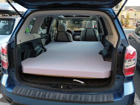 (All Years) - sleeping in the back (merged thread) | Page 19 | Subaru Forester Owners Forum Forester Camper, Subaru Camping, Outback Camping, Sleep In Car, Suv Camper, Suv Camping, Kombi Home, Car Living, Road Trip Car