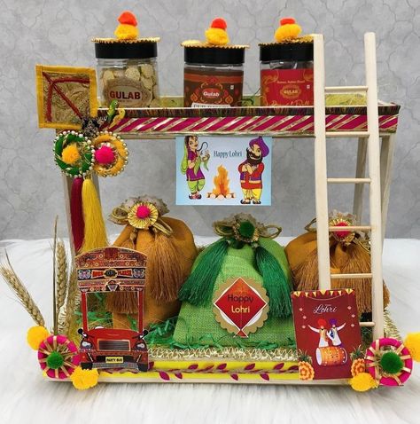 Lohri Gift Packing Ideas, Lohri Gifts Hampers, Sankranti Gift Ideas, Lagan Lakhan, Lohri Hampers, Lohri Decor, Holi Hampers, Sankranti Decoration, Army Party Decorations