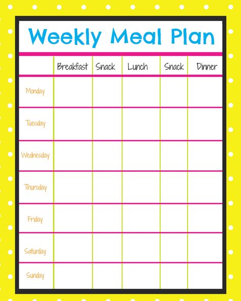 Free menu planner to plan out healthy snacks and meals through out the week. This has helped cut way back on picky eating and wasted food in our home! Menu Planning Template, Meal Organization, Menu Calendar, Menu Planner Printable, Weekly Meal Plan Template, Weekly Menu Template, Day Planner Template, Weekly Dinner Menu, Weekly Meal Planner Template