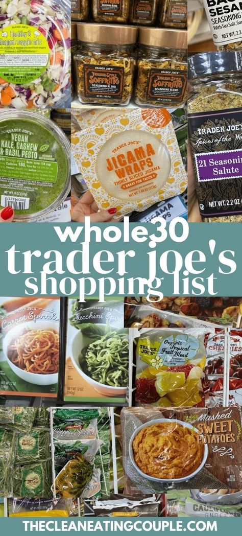 I've put together The Best Whole30 Trader Joe's Shopping List you'll find! Check out all of my favorite Whole30 approved Trader Joe's finds! You'll also find meal ideas and recipes! Whole 30 Trader Joes, Healthy Trader Joes Recipes, Healthy Trader Joes, Trader Joe's Shopping List, Trader Joes Recipes Dinner, Whole 30 Approved Foods, Trader Joes Meal Planning, Trader Joes Recipes Healthy, Clean Eating Shopping List