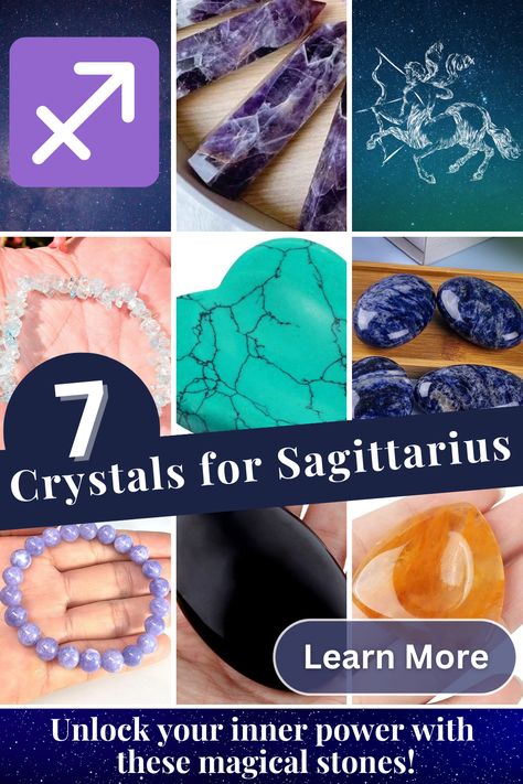 crystals for sagittarius Magical Stones, Lucky Stone, Stone, Crystals, Gemstones