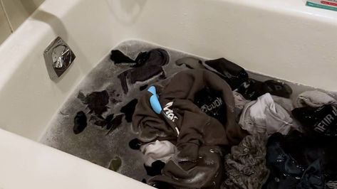 The viral trend of soaking laundry in a bathtub to remove built-up soil is pretty convincing. But there's a better way, according to CR's laundry experts. Spring Cleaning Guide, Modern Washing Machines, Dishwasher Filter, Laundry Stripping, Cleaning Your Dishwasher, House Wash, Clean Bathtub, Diy Cleaning Hacks, Cleaning Guide