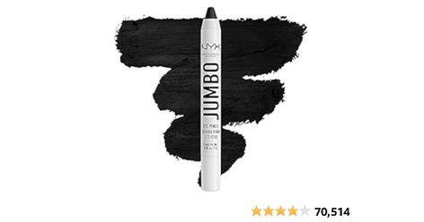 NYX PROFESSIONAL MAKEUP Jumbo Eye Pencil, Eyeshadow & Eyeliner Pencil - Black Bean (Black) Nyx Jumbo Eye Pencil Black, Nyx Jumbo Eye Pencil, Jumbo Eye Pencil, Black Crayon, Body Cosmetics, Eyeshadow Eyeliner, Eyeliner Pencil, Eye Pencil, Nyx Professional Makeup