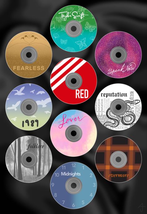 Taylor Swift Eras Wallpaper, Taylors Albums, Taylor Swift Cds, Eras Wallpaper, Taylor Swift Cd, Cd Idea, Taylor Swift Birthday Party Ideas, Taylor Swift Christmas, Taylor Swift Drawing