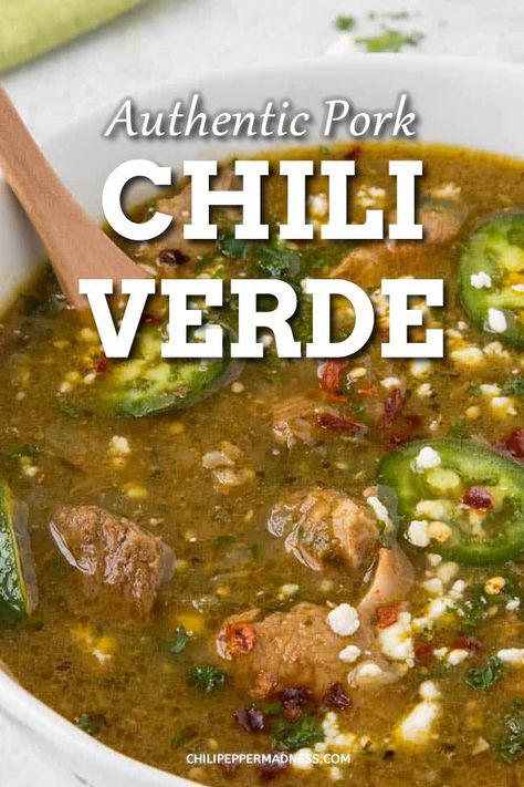 Chilli Verde, Chile Verde Recipe, Chili Verde Recipe, Chili Verde Pork, Green Chili Pork, Green Chili Recipes, Pork Chili, Chili Verde, Verde Sauce