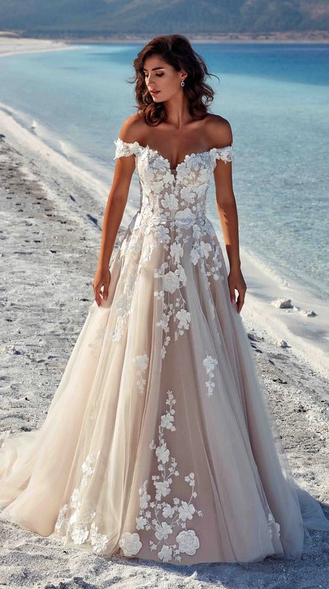 Lima | DR2502 – Eddy K Wedding Dress Designer Eddy K Wedding Dress, Floral Ballgown, Wedding Gown Ballgown, Wedding Gown Accessories, Off Shoulder Ball Gown, Eddy K, Beach Wedding Gown, Wedding Dress Boutiques, Designer Bridal Gowns