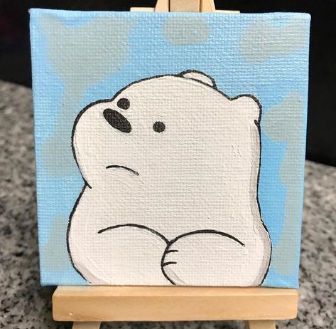 Easy Paintings Cartoons, Drawing Ideas Canvas, Aesthetic Easy Painting Ideas, Among Us Drawing, Mini Toile, Disney Canvas Art, Canvas Drawing, Simple Canvas Paintings, Cute Canvas Paintings