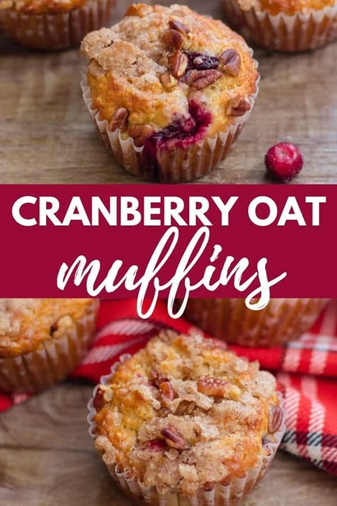 2 eggs, add vanilla, cinnamon and cream cheese icing Muffin Recipes Cranberry, Cranberry Oat Bread, Cranberry Streusel Muffins, Frozen Cranberry Recipes Healthy, Baking With Cranberries, Frozen Cranberries Recipes, Rolled Oats Muffins, Winter Muffin Recipes, Healthy Cranberry Recipes