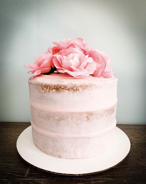 Light Pink Smash Cake, Valentine Smash Cake, Pink Smash Cake Girl, Wedding Tart, Pink Naked Cake, Naked Smash Cake, Pale Pink Cake, Pink Christening Cake, Pink Smash Cake