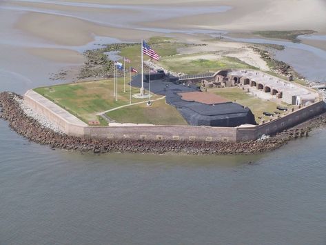 Fort Sumter Military Bunkers, Civil Unrest, Fort Sumter, Charleston Travel, Southern Heritage, Palmetto State, Norfolk Virginia, Aerial Photos, Southern Sayings