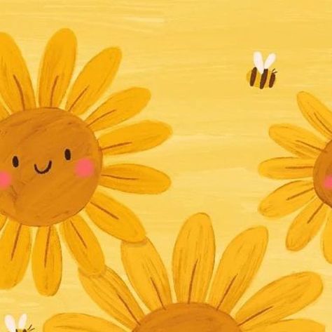 Kate Mcfarlane, Illustration Sunflower, Sunflower Illustration, Kids Illustration, Bees Knees, Childrens Illustrations, Flower Illustration, You Are My Sunshine, Sunny Day