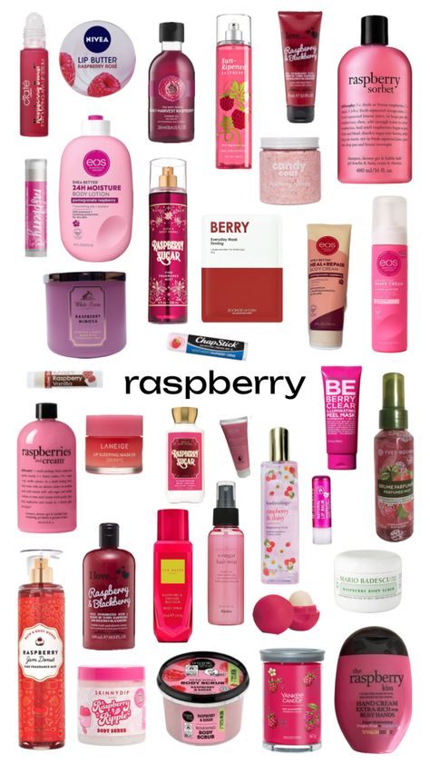 #raspberryskincare #raspberrygirl #raspberry #berryskincare #preppy #preppyskincare Body Hygiene, Bath And Body Works Perfume, Shower Skin Care, Facial Skin Care Routine, Perfume Scents, Perfume Lover, Bath And Body Care, Skin Care Routine Steps, Body Care Routine