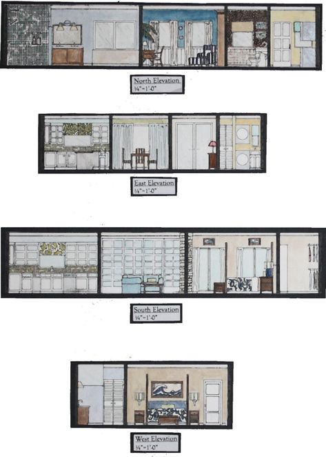 Hand Rendering, Architecture 101, Interior Design Sketchbook, Rendered Floor Plan, Furniture Design Sketches, Bar Plans, Architecture Models, Elevation Drawing, Architecture Drawing Plan