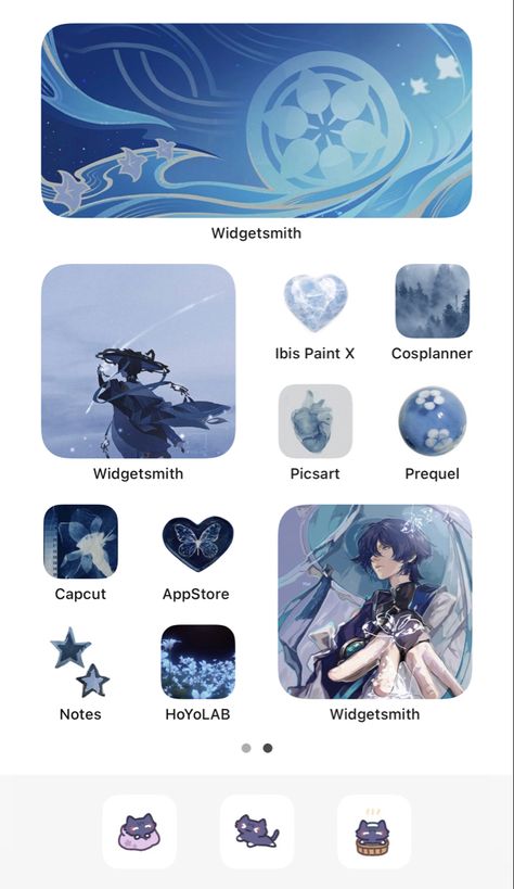 IOS14 Phone theme with widgets - based on Wanderer from Genshin Impact Genshin Widget Ideas, Wanderer Widgets Genshin, Wanderer Phone Wallpaper, Genshin Iphone Layout, Scara Widget, Genshin Impact Themed Phone, Wanderer Phone Theme, Wanderer Wallpaper Phone, Genshin Phone Layout