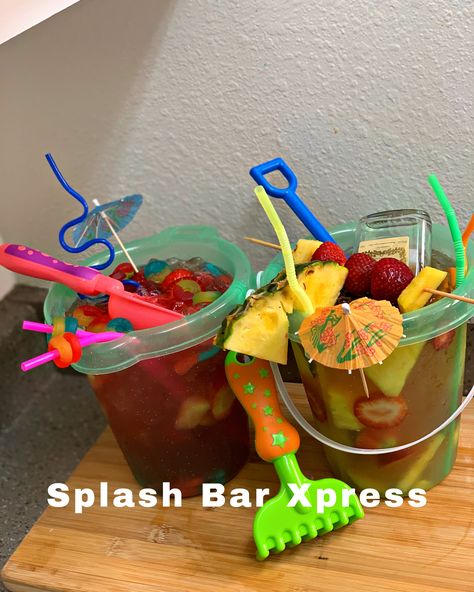 Drinks In Sand Buckets, Drink Buckets For Parties, Bucket Alcohol Drinks, Alcohol Bucket Drinks, Sand Bucket Drinks, Sand Bucket Alcohol Drink, Alcohol Buckets, Bucket Drinks Alcohol Party Ideas, Drink Bucket Ideas