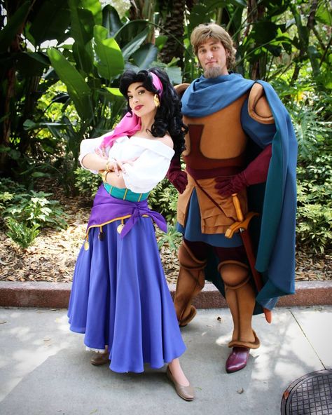 Lori on Instagram: “It was great to see Esmeralda and Phoebus together.” Esmeralda And Phoebus Costume, Hunchback Of Notre Dame Costume, Esmeralda Couple Costume, Phoebus And Esmerelda, Esmeralda Diy Costume, Esmeralda Disney Costume, Esmeralda And Phoebus Fanart, Esmeralda And Quasimodo, Esmeralda And Phoebus