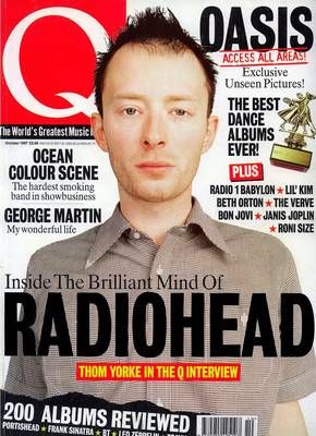 Radiohead - Magazine Covers - 1997 - Q Q Magazine, Ocean Colour Scene, George Martin, Ok Computer, Magazine Contents, The Verve, Thom Yorke, Lil Kim, Ocean Colors