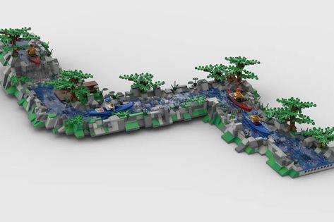 LEGO IDEAS - The Modular River Lego Landscape, Lego Trains, River Bed, River Landscape, Lego Worlds, Love Challenge, Building Techniques, My Idea, Lego Projects