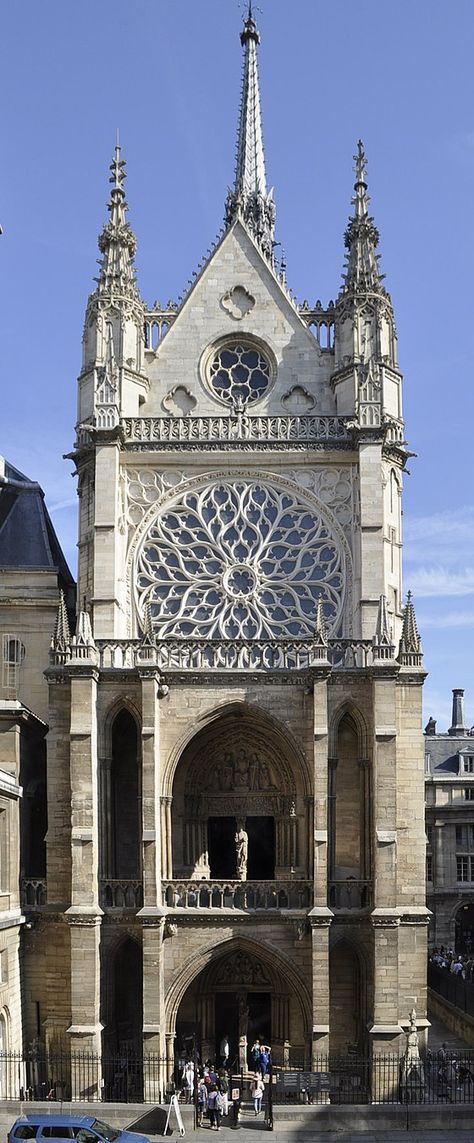 Sainte-Chapelle — Wikipédia Louis Ix Of France, Church Design Architecture, Sainte Chapelle Paris, Feldkirch, French Gothic, English Projects, Neo Gothic, Romanesque Architecture, City Of Paris