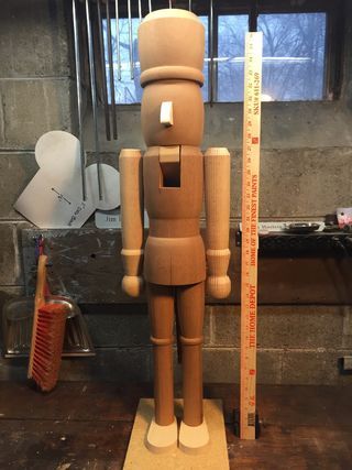 I started building a large wooden nutcracker quite a while ago. I wanted a big hearth decoration to put out around the holidays. I never intended to make a... Pink Christmas Diy, Nutcracker Ideas, Woodworking Plans Storage, Nutcracker Decor, Wooden Nutcracker, Outside Christmas Decorations, Christmas Props, Nutcracker Soldier, Woodworking Furniture Plans