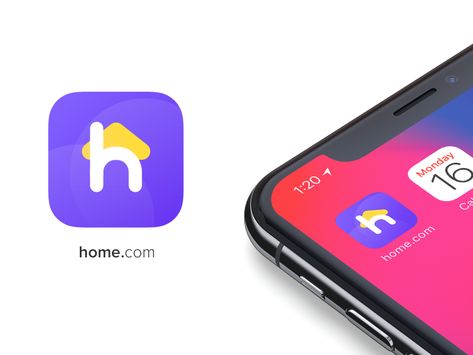 home.com branding app icon conceptual design by MuNa Homework App, Logo Design Presentation, All Apps Icon, Mobile App Icon, Mobile Icon, Cute App, Ios Design, App Design Inspiration, Iphone App Design