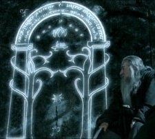 "Speak 'friend' and enter." Mines Of Moria, Lotr Movies, The Fellowship Of The Ring, Secret Tunnel, Gandalf The Grey, Fan Theories, Septième Art, An Unexpected Journey, Fellowship Of The Ring