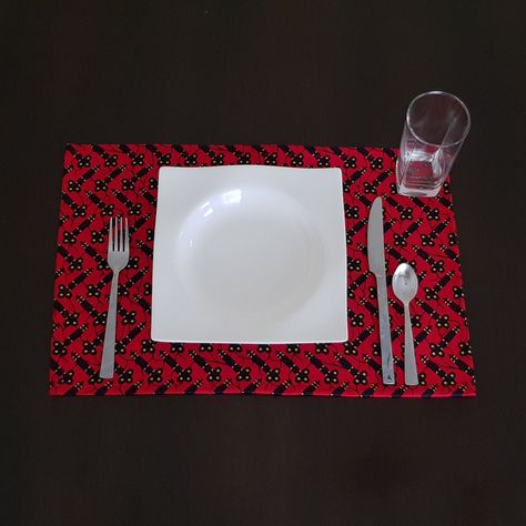 Excited to share the latest addition to my #etsy shop: African Fabric, Set of 2 Placemats (Pair) Ankara Print, Red, Black & Yellow, Boho Tablemat, Home Décor, House Warming Gift, Cotton https://etsy.me/3p9keIx #placemat #red #black #cotton #dining #africanprint #ankara Ankara Print, Fabric Set, Ethnic Print, Ankara Fabric, Household Tips, African Inspired, Bedroom Themes, African Fabric, Household Hacks