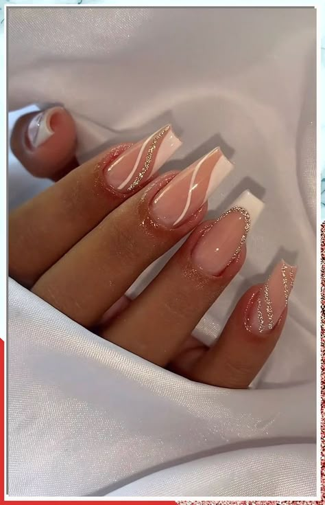 Gel X Nail Ideas Simple, Nail Acrylic Ideas, Acrylic Nail Designs Coffin, Hoco Nails, Fresh Nail, Manicure Nail Designs, Acrylic Ideas, Nail Acrylic, Fancy Nails Designs