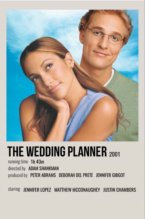 minimal polaroid movie poster for the wedding planner He's All That Movie, You Again Movie, The Wedding Planner Movie, The Proposal Movie, Movie Vibes, Movie Recs, Polaroid Movie Poster, Romcom Movies, Movie Journal