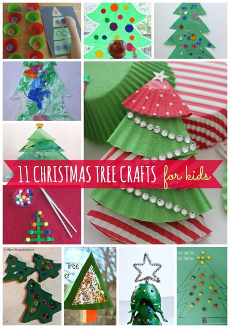 Simple Christmas Tree Crafts for Kids Christmas Crafts For Kids Ornaments, Tree Activities For Kids, Christmas Tree Activities, Christmas Tree Crafts For Kids, Toddler Christmas Crafts, Tree Crafts For Kids, Fun Holiday Crafts, Christmas Tree Craft, Kids Crafts Ideas