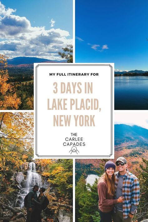 Things to do in Lake Placid, New York in the fall. Lake Placid New York Fall, Fall Destinations, Fall Lake, Lake Placid New York, Rainbow Falls, Fall White, Autumn Lake, Autumn In New York, The Adirondacks