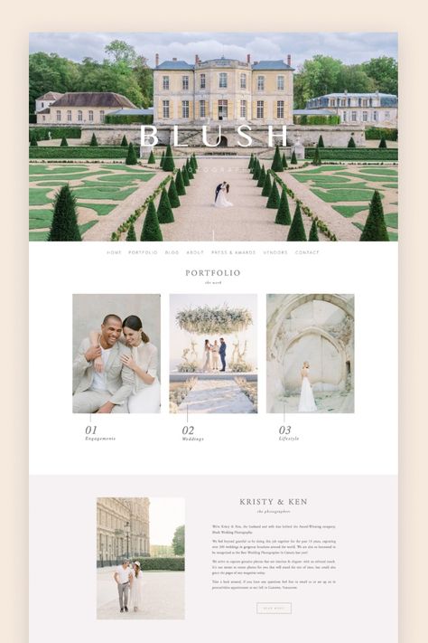 Inspirational Squarespace Websites for Wedding Professionals — Applet Studio Wedding Photography Website Design, Minted Wedding Website, Wedding Website Ideas, Google Sites Templates, Web Site Template, Google Site Templates, Coffee Site, Elegant Website Design, Wedding Website Examples