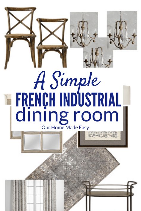 French Industrial Decor, Built In Diy, Wall Paint Colour Combination, Window Treatments Diy, Diy Benches, Diy Porch Decor, Dining Room Industrial, Dining Room French, Farmhouse Home Decor Ideas