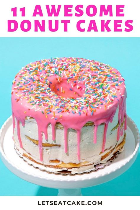 Donut Icing, Raised Donuts, Donut Birthday Cake, Cake Bake Shop, Best Food Gifts, Donut Themed Birthday Party, Carousel Cake, Donut Cake, Birthday Look