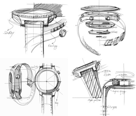 Autocad 3d Modeling, Horology Design, Watch Sketch, Timeless Watch, Watch Drawing, Timeless Watches, Music Poster Design, Art Watch, Industrial Design Sketch