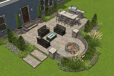 Small Patio Designs, Kleiner Pool Design, Small Patio Design, Pavers Design, Patio Plans, Patio Layout, Patio Pavers Design, Concrete Patio Designs, Outdoor Patio Designs