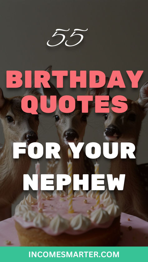 Celebrate your nephew's special day with these 55 heartfelt birthday quotes! Perfect for cards, messages, or social media, these quotes will help you express your love and joy for your amazing nephew on his birthday. Funny Nephew Birthday Quotes, 55 Birthday Quotes, Happy Birthday Nephew Funny Hilarious, Nephew Birthday Quotes Special, Happy Birthday Nephew Humor, Birthday Quotes For Nephew, Twins Birthday Quotes, Birthday Message For Nephew, Happy Birthday Nephew Quotes