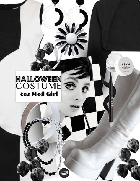 Halloween Costume Ideas: 60s Op Art Mod Outfit | ShopLook 60s Costume, Mod Girl, Last Minute Costumes, Diy Fashion Clothing, Fashion Costume, Halloween Fashion, Outfit Maker, Op Art, Spirit Halloween