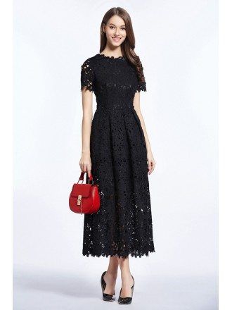 Cheap Short Sleeve Dresses With Lace Patchwork, Affordable Retro Short Sleeve Vintage Dress, Affordable Chic Dress With Lace Trim, Hem A Lace Dress, Cheap Short Sleeve Evening Dress, Affordable Short Sleeve Glamorous Dresses, Ankle Length Dress Formal Shoes, Black Modest Formal Wedding Guest Dress Size 12, Luxury Vintage Lace Dress For Women