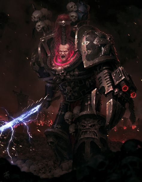 ArtStation - Abbadon the Despoiler, Ted Arfken Abbadon The Despoiler, Chaos 40k, Sons Of Horus, Warhammer Aos, Warhammer 40k Art, Space Wolves, Warhammer Models, Warhammer 30k, Warhammer Art