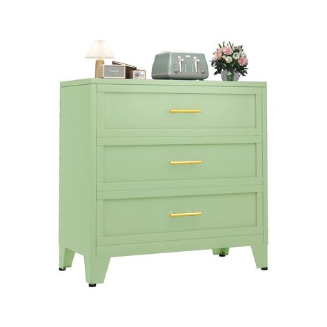 PRICES MAY VARY. 【Durable and Sturdy】: The dresser is made of steel, which is more durable, sturdy, and aesthetically pleasing compared to traditional wooden cabinets. 【Large Dresser】: The product size of the metal storage cabinet is 34.25"H x 31.5" W x 15.74 "D, which can be used in bathrooms, offices, study rooms, living rooms, kitchens, classrooms, etc. 【Easy to Assemble】: Drawer Organizer Storage is easy to assemble. Attached is an instruction manual, which only requires a screwdriver to com Bedroom Drawer Organizer, Dresser In Closet, Colorful Dresser, Large Dresser, Small Dresser, Metal Storage Cabinets, Dresser Organization, 3 Drawer Dresser, Building Furniture