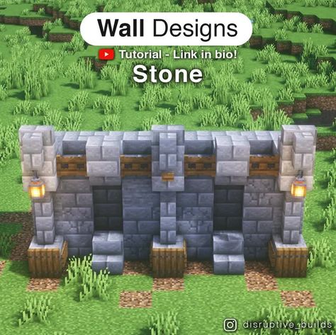 Here on r/MinecraftBuildsyou can share your Minecraft builds with like minded buildersFrom PC to Pocket EditionProfessional to novice all... Stone Wall Minecraft Ideas, Minecraft Stone Brick Wall Designs, Minecraft Wall Around Village, Wall Details Minecraft, Minecraft Simple Wall Designs, Minecraft Cobblestone Wall, Stone Wall Design Minecraft, Medieval Walls Minecraft, Minecraft City Wall Designs