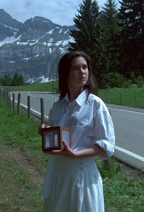 Jen Connely Countryside Switzerland, Jennifer Connelly Young, Dario Argento, Television Advertising, Jennifer Connelly, Stanley Kubrick, Film Stills, American Horror, Aesthetic Movies