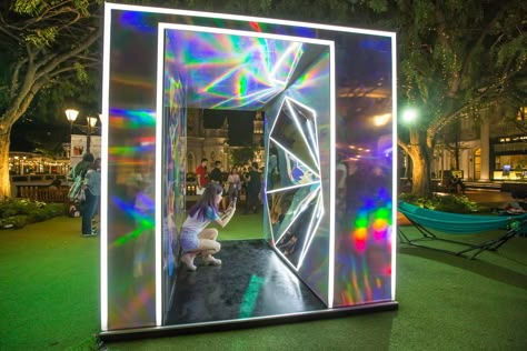 Singapore Night Festival returns with 13 light art installations in Bras Basah & Bugis district | Great Deals Singapore Festival Activations, Light Art Installation, Public Space Design, Light Works, Interactive Installation, Exhibition Booth, Creative Lighting, Light Installation, Flower Of Life