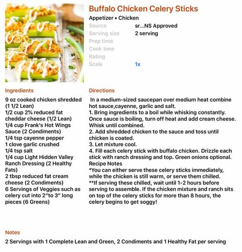 Buffalo Chicken Celery Sticks, Health Appetizers, Lean Snacks, Optavia Chicken, Lean And Green Meals Optavia, Buffalo Chicken Celery, Chicken Celery, Optivia Recipes, Optavia Hacks