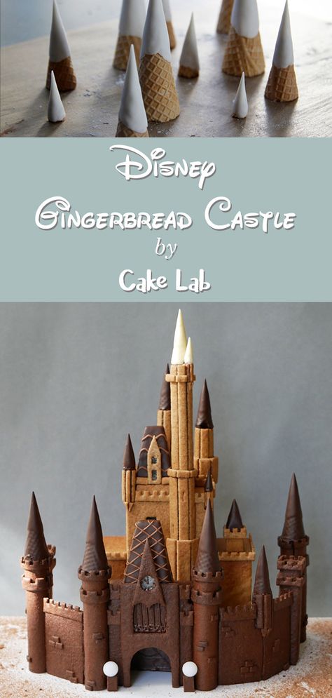 Disney Gingerbread House, Disney Gingerbread, Cake Castle, Gingerbread Castle, Cake Paris, Castle Disney, Gingerbread House Parties, Disney Desserts, Gingerbread House Designs