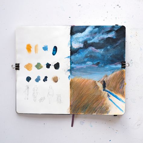 Artist Notebook, Artists Sketchbooks, Mixed Media Sketchbook, Sketchbook Practice, Daily Sketchbook, Moleskine Sketchbook, Travel Sketchbook, Nature Sketch, Illustration Sketchbook