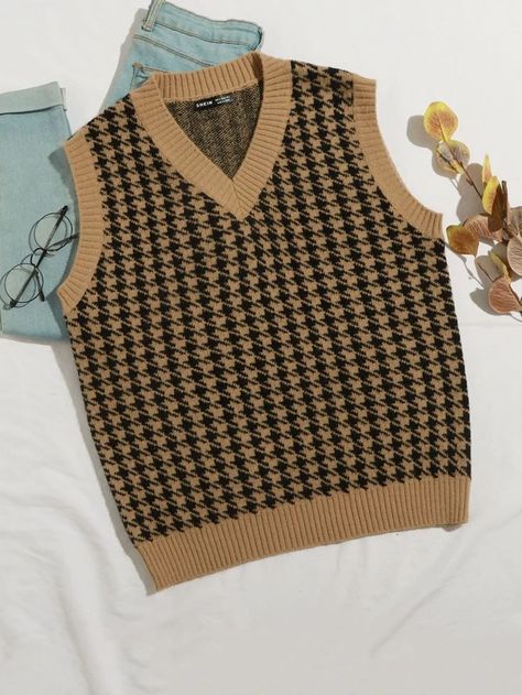 Pattern Sweater Vest, Natural Mountain, Cropped Sweater Vest, Yarn Sewing, Autumn Sleeve, Sweater Vests, Knit Sweater Vest, Sweater Vest Women, Knitwear Fashion